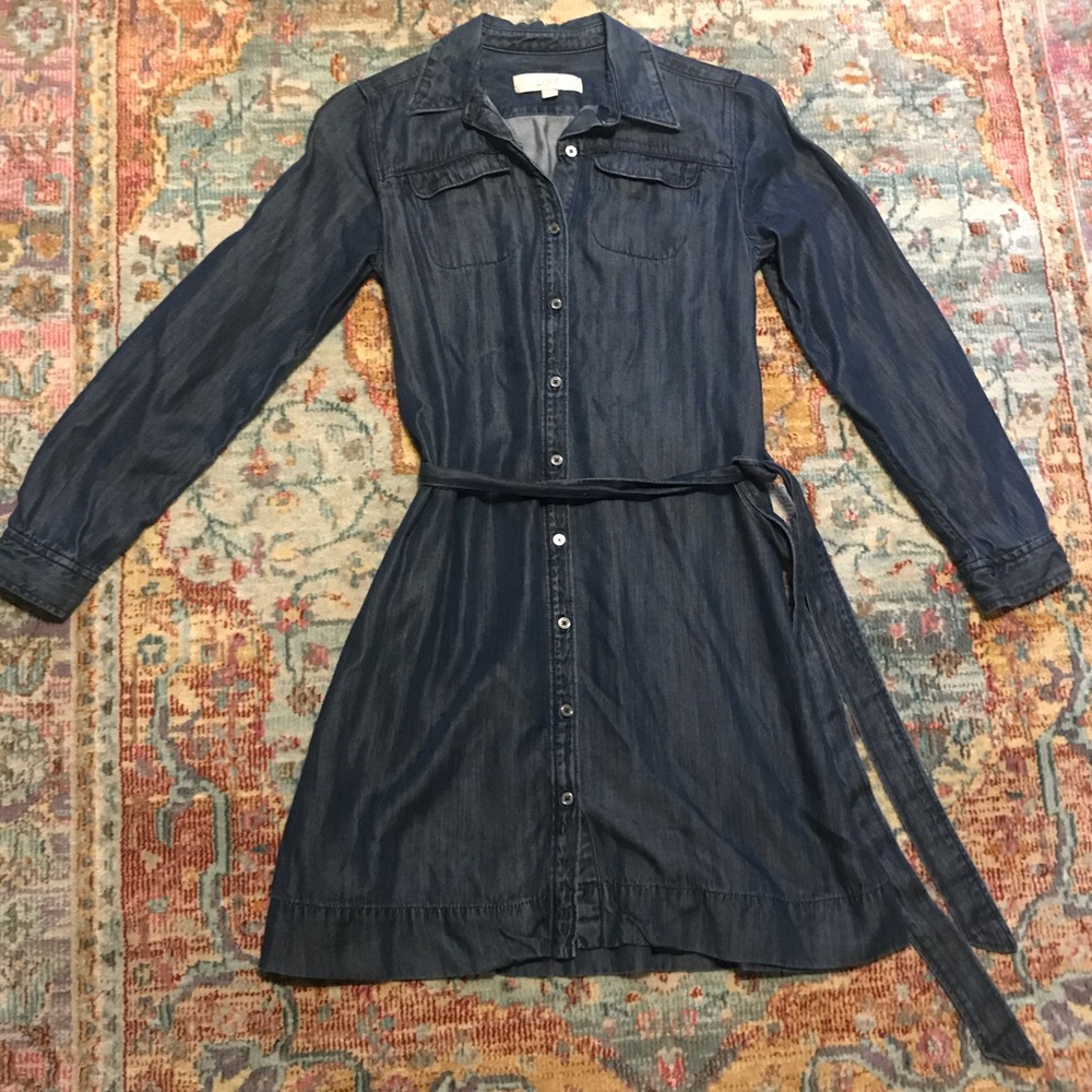 Loft Petite Denim Color Dress